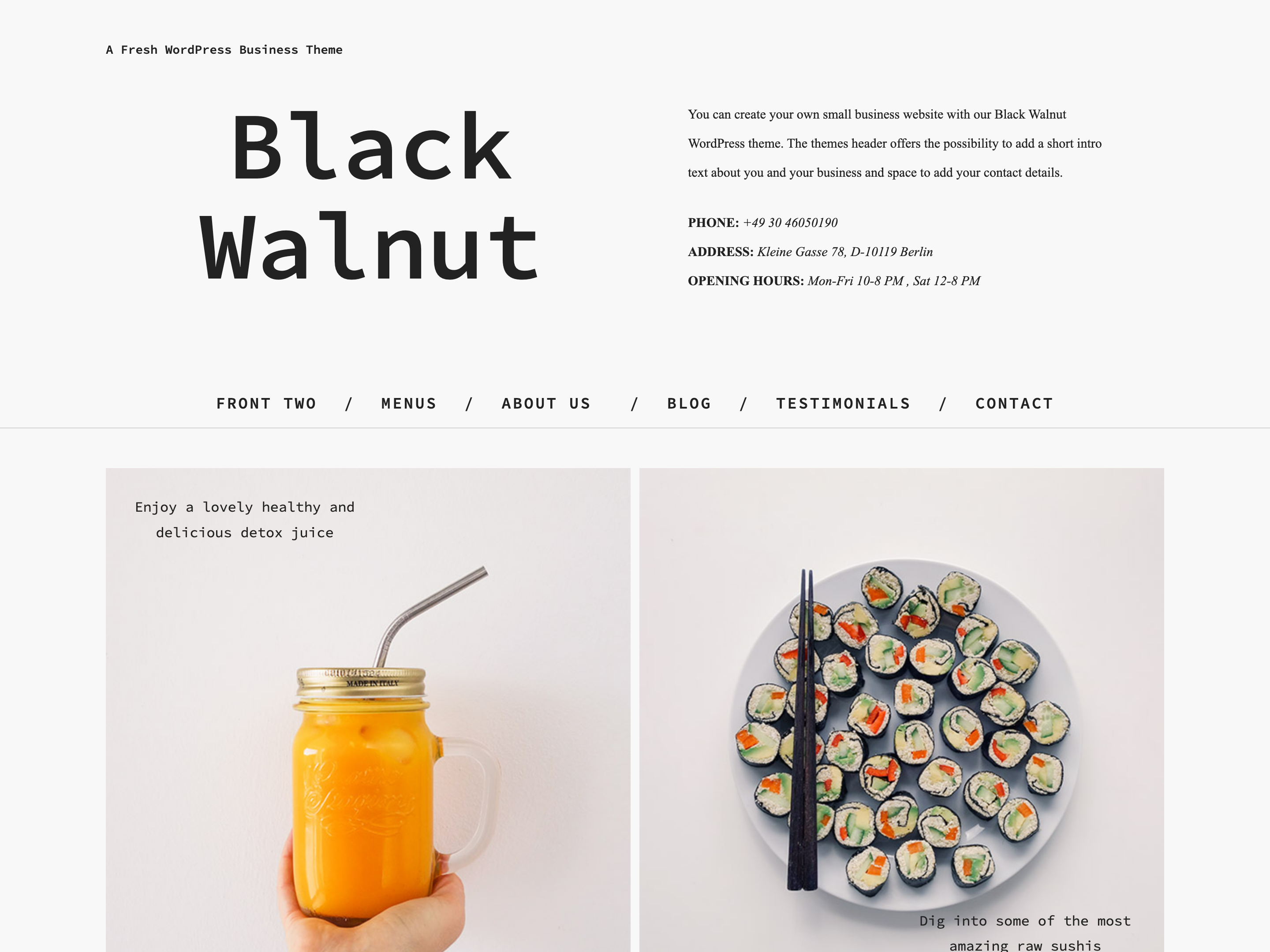 Black Walnut WordPress Theme for Small Businesses