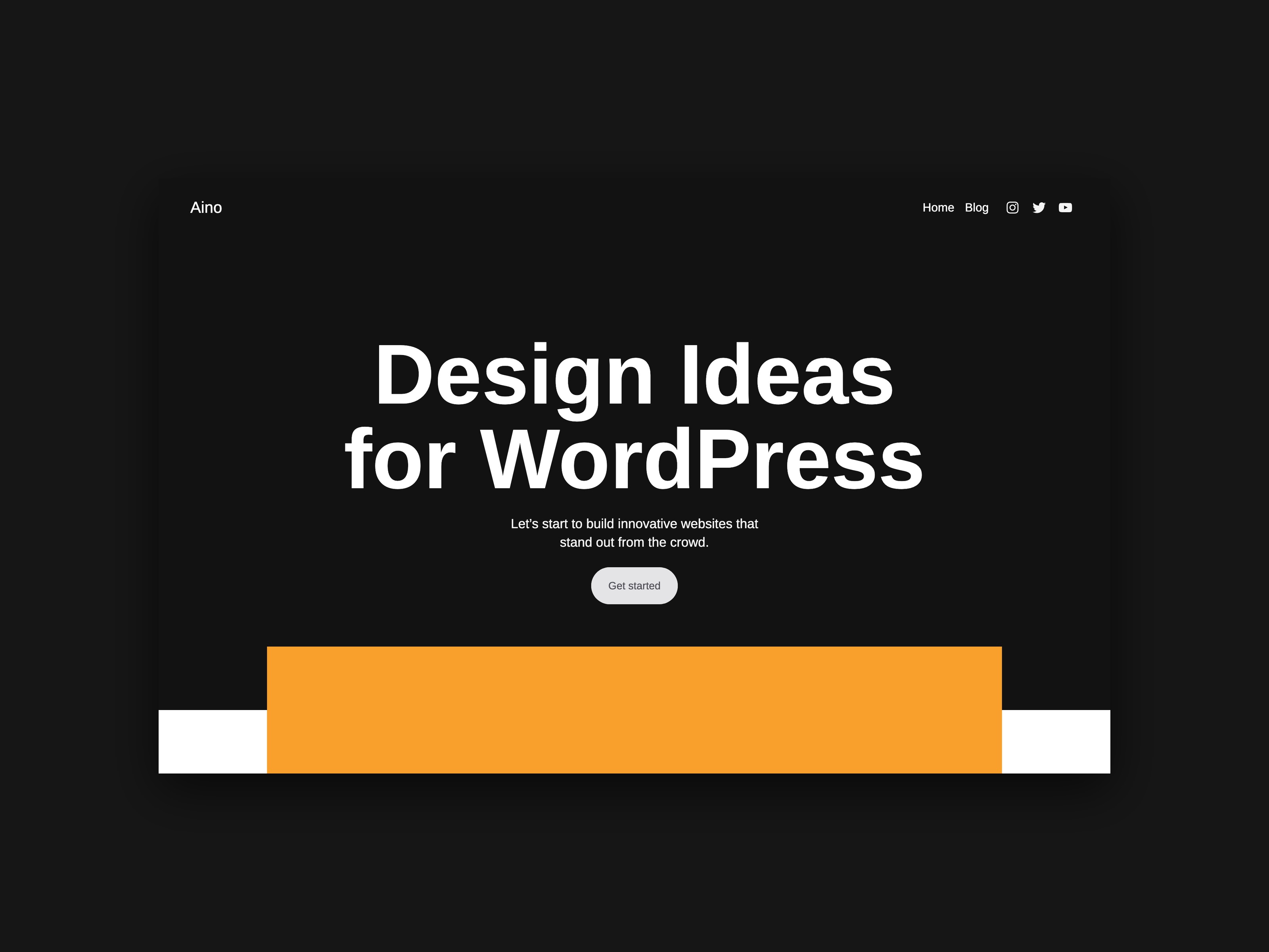 The header of the Aino theme