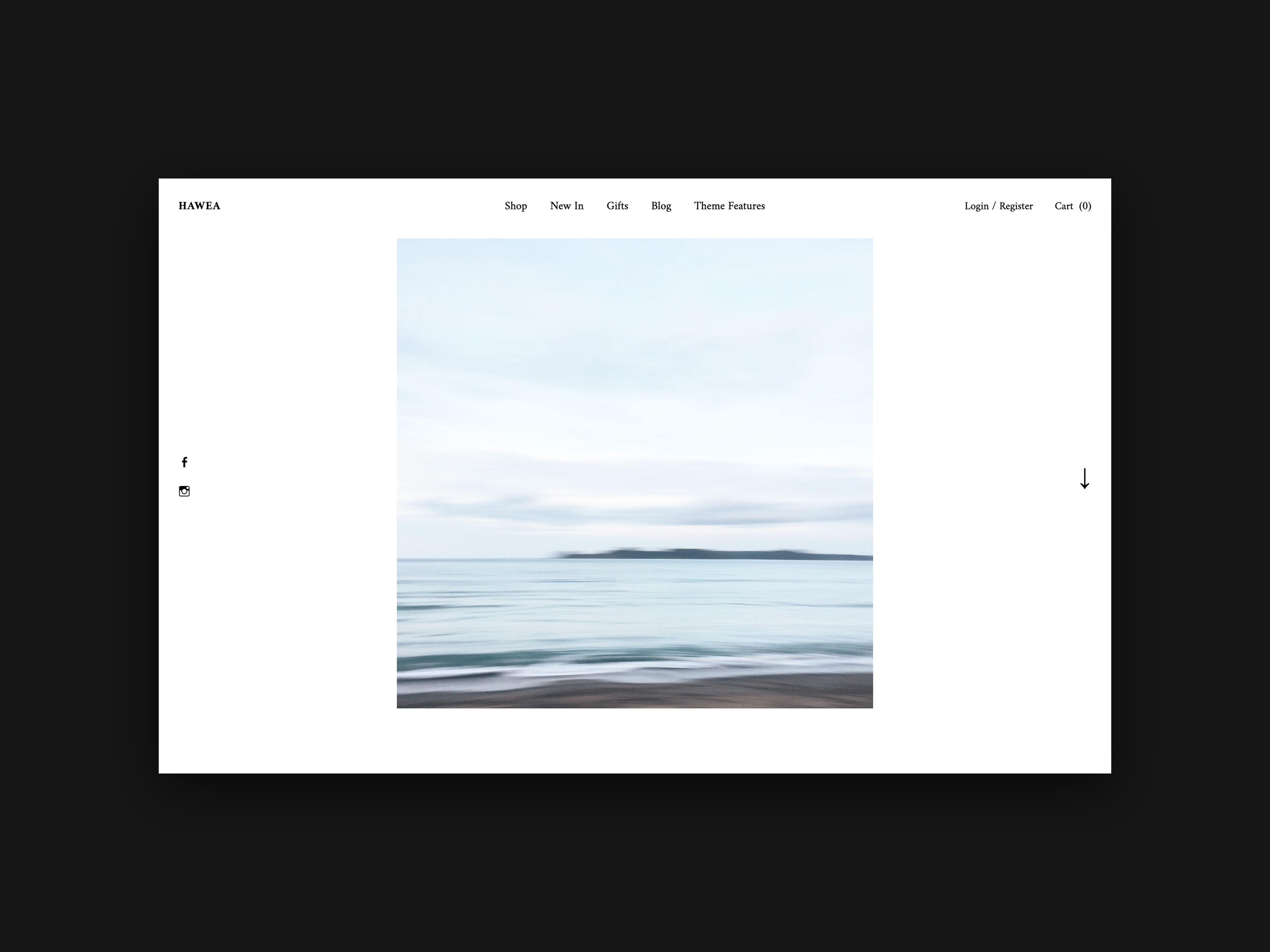Der Header des Hawea Themes