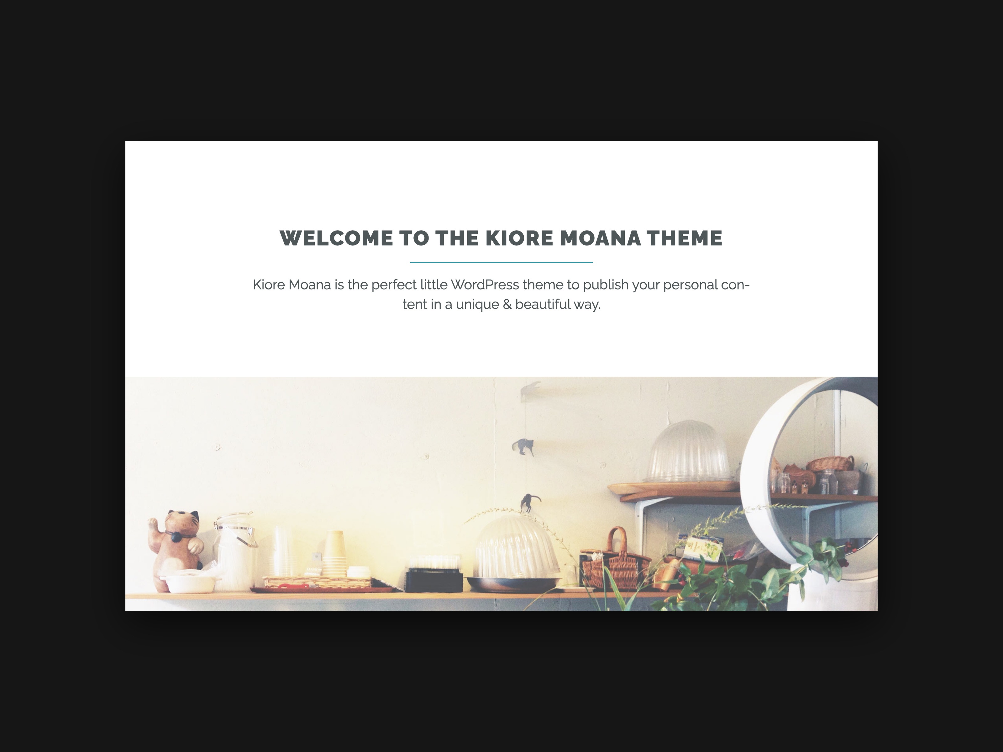 Der Header des Kiore Moana Themes